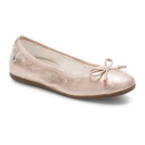 Hush Puppies Kids' Shimmering Gold Flats
